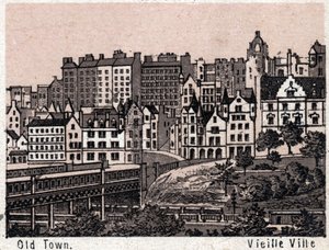 Édimbourg, Écosse : vue de la vieille ville à Édimbourg