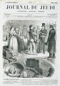 Edmond Dantès, le Comte de Monte Cristo donne une réception - dans "Le Journal du Jeudi" du 03/05/1860 - Unknown artist