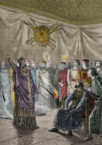 Edmund Rich, archevêque de Cantorbéry, menace d
