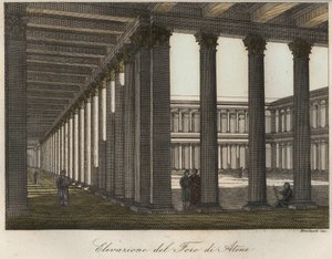 Élévation du forum à Athènes - gravure de « Usi e Costumi di Tutti i Popoli dell