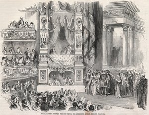 Elisabeth Rachel Felix, connue sous le nom de Mademoiselle Rachel (1821-1858), tragédienne française, devant Napoléon III au Théâtre Français en 1852 - Unknown artist