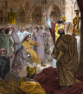 Fin de la dynastie mérovingienne, 751 : déposition du roi Childéric III (714-754) par Pépin le Bref (714-768). - Unknown artist