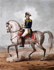 Portrait équestre du marquis Gilbert du Motier de La Fayette (1757-1834), aristocrate, officier militaire et homme politique français - Gravure - Unknown artist