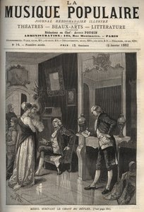Étienne Nicolas Méhul (1763-1817) écrivant « Le chant du départ » (chant révolutionnaire et hymne à la liberté) - gravure dans « La musique populaire » journal hebdomadaire illustré - 1882 - Unknown artist