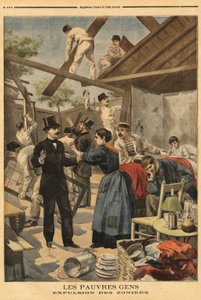 Expulsion et élément des baraquements installés sur la zone militaire à la porte de Gentilly - Unknown artist