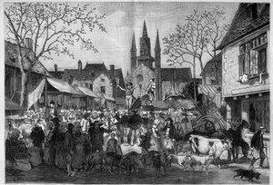 Foire en Bretagne sur la place d