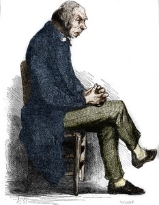 Le Père Goriot. Gravure du milieu du XIXe siècle. Illustration pour "Le Père Goriot" par Honoré de Balzac (1799-1850) - Unknown artist