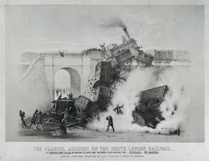 Accident redoutable sur le chemin de fer du nord de Londres à Kentish Town Fields - Unknown artist