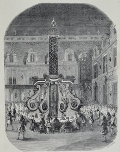 Fête de Louis XIV (fête dans la cour de marbre à Versailles) - Unknown artist