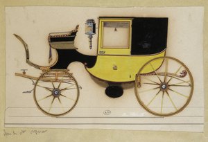 Fiacre - gravure - Unknown artist