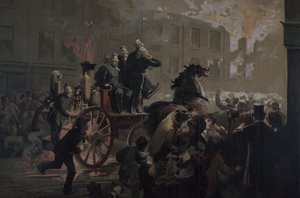 Camion de pompiers, fin du 19e siècle - Unknown artist