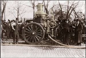 Pompe à incendie de la brigade des pompiers de New York 1909 - Unknown artist