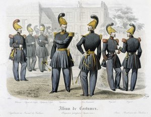Pompiers en uniforme - dans "Album of costumes" - Unknown artist