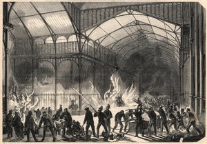 Pompiers essayant d
