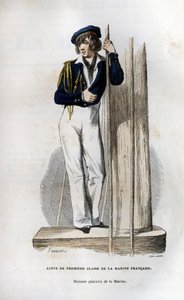 Élève de première classe de la marine française. Dans "Histoire générale de la marine" sous la direction de M. Van Tenac - Unknown artist