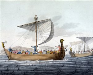 Flotte de Guillaume Ier le Conquérant (1027 - 1087) en route pour l