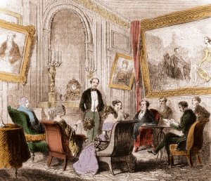 François René de Chateaubriand (1768-1848), écrivain et homme politique français, lisant les « Mémoires d