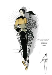 Mode française, conception de robes-chemises en laine.