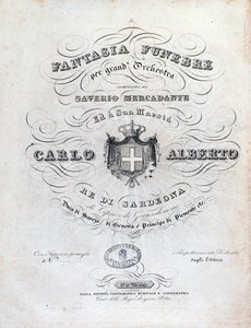 Frontispice pour Fantasia funebre, œuvre orchestrale de Mercadante - Unknown artist