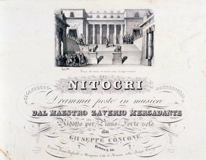 Frontispice de Nitocri, opéra par Mercadante - Unknown artist