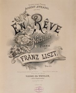 Frontispice de la partition En rêve par Franz Liszt (1811-1886) XIXe siècle Bologne, musée civique de la musique - Unknown artist