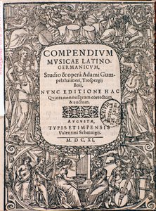 Frontispice du Compendium de Musique par Adam Gumpelzhaimer - Unknown artist