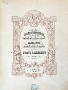Frontispice de partition musicale de Symphonie inachevée par Franz Schubert - Unknown artist