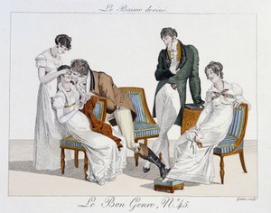 Jeu : «le baiser deviné» - dans «Le Bon Genre», No. 45 - Unknown artist