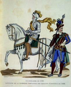 Gendarme en 1593 et capitaine de la 1ère compagnie des enfants d
