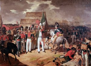 Général Antonio Lopez de Santa Anna (1794-1876) militaire et homme politique mexicain pendant la bataille contre les Espagnols à Tampico - Unknown artist