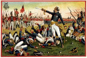 Le général Cambronne à la bataille de Waterloo (1815) - chromo., fin 19ème siècle