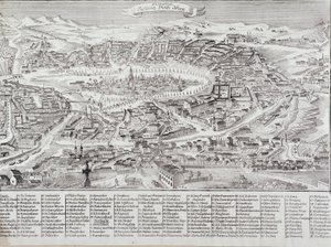 Vue générale de la ville de Vienne avec détail des principaux bâtiments et monuments. Autriche Gravure de 1800 Collection privée - Unknown artist