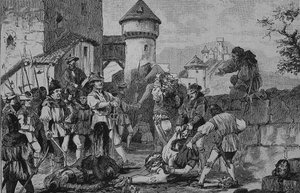 Guerre des paysans allemands (1524-1526) : Après la prise du château de Maichau - Unknown artist