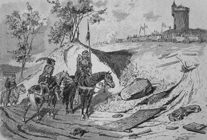 Guerre des paysans allemands (1524-1526) : Chariots de fermiers à Koenigshofen, Allemagne