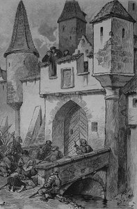Guerre des paysans allemands (1524-1526) : Eberlin occupé par les citadins au pont d