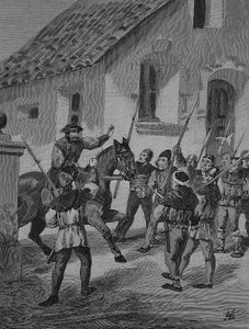 Guerre des paysans allemands (1524-1526) : Feuerbacher et les paysans mutins, Matern Feuerbacher était un chef des fermiers dans la Guerre des Paysans - Unknown artist