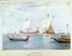 Navires de guerre et de commerce grecs - Unknown artist