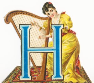 H: harpiste