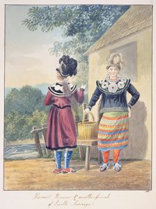 Harriet Huronne et une autre femme de Lorette Sauvage, c.1843-50