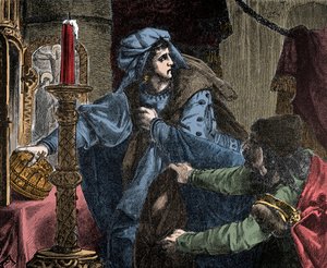Hélène Kottanner (1439-1440) vole la couronne royale de Saint-Étienne (Sainte Couronne hongroise) en 1440 - Unknown artist