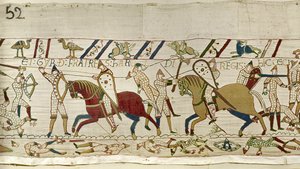Ici sont tombés les frères de Harold : Gyrth et Leofwine, Tapisserie de Bayeux - Unknown artist