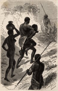 Sa majesté Katchiba en voyage, chef de la tribu des Obbos (tribu de la région du Nil Blanc), sur le dos de l