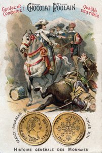 Histoire de France : Guerre de la Succession de Mantoue (1628-1631) pendant la guerre de Trente Ans. La bataille du Pas de Suze (Suse) représentant le roi Louis XIII (1601-1643) et le cardinal Richelieu (Armand Jean du Plessis) - Unknown artist