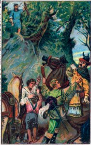 Histoire de Guillaume Tell : la mort de Gessler. Chromolithographie de la fin du XIXe siècle. - Unknown artist