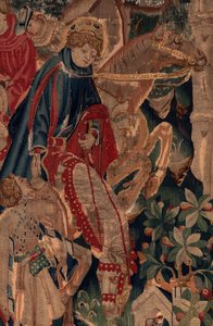 Histoire de Saint Piat et Saint Éleuthère, Scène 8, (détail) centre. Cavaliers. - Unknown artist