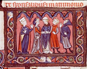 Histoire du droit canonique : cérémonie de mariage - Unknown artist