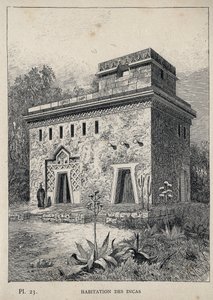 Habitation des Incas - gravure de 1889 dans « Histoire de l