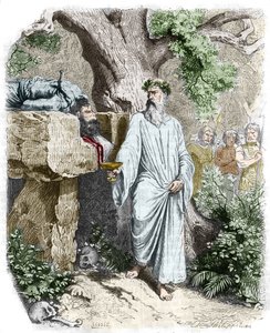 Sacrifice humain par un druide gaulois - dans "Histoire de France" par Anquetil. 19ème siècle. - Unknown artist