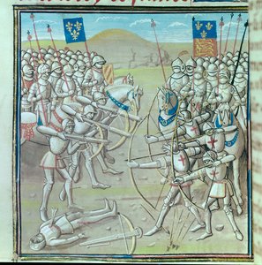 Guerre de Cent Ans : la bataille de Crécy le 26/08/1346 entre les Français et les Anglais - Unknown artist