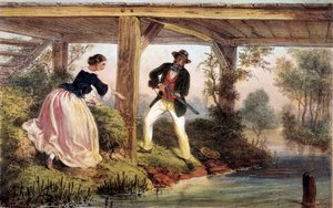 Chasse au brochet en Angleterre. Gravure du 19ème siècle. Gien, musée de la chasse - Unknown artist